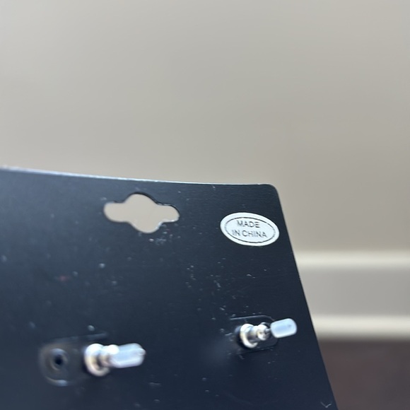 Cowboy Hat on Heart post silver-tone drop earrings,Western - Picture 3 of 5